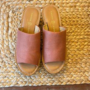 Chinese Laundry wedges, mauve
